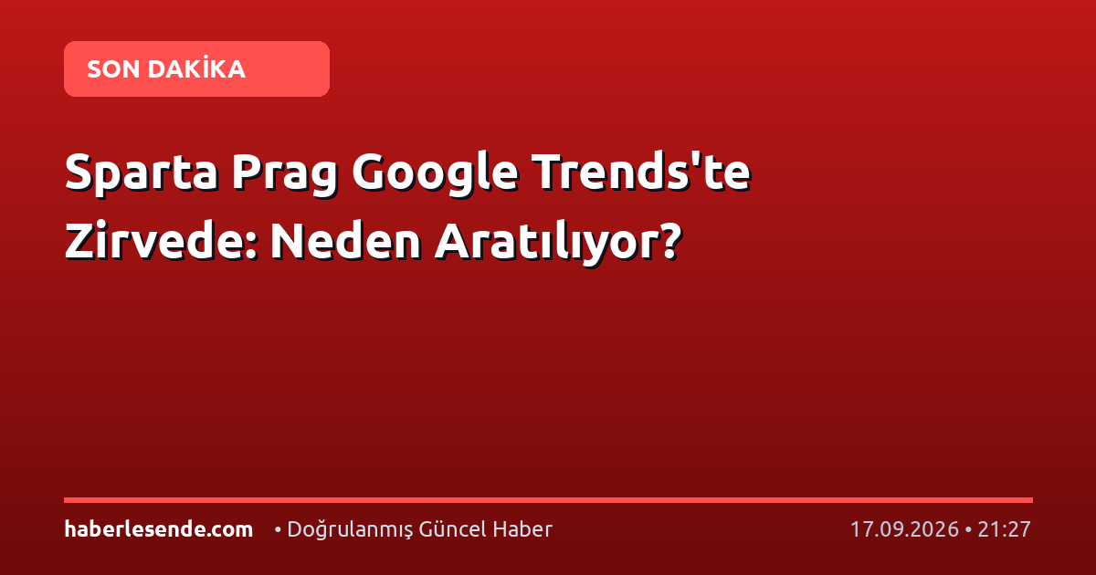 Sparta Prag Google Trends'te Zirvede: Neden Aratılıyor?