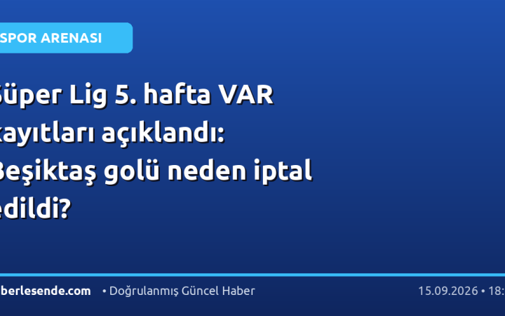 Süper Lig 5. hafta VAR kayıtları açıklandı: Beşiktaş golü neden iptal edildi?