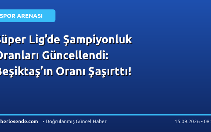 Süper Lig’de Şampiyonluk Oranları Güncellendi: Beşiktaş’ın Oranı Şaşırttı!
