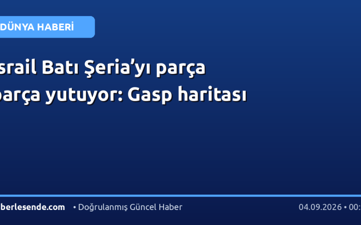 İsrail Batı Şeria’yı parça parça yutuyor: Gasp haritası