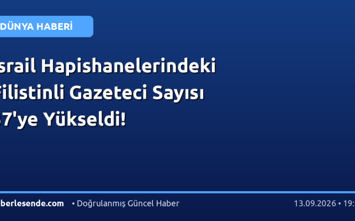 İsrail Hapishanelerindeki Filistinli Gazeteci Sayısı 37'ye Yükseldi!