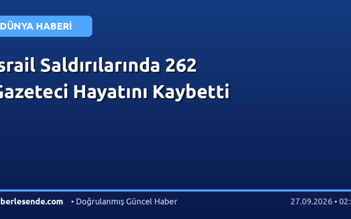İsrail Saldırılarında 262 Gazeteci Hayatını Kaybetti