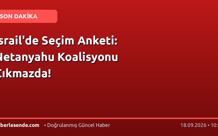 İsrail'de Seçim Anketi: Netanyahu Koalisyonu Çıkmazda!