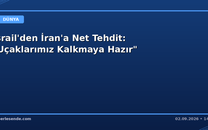 İsrail'den İran'a Net Tehdit: "Uçaklarımız Kalkmaya Hazır"