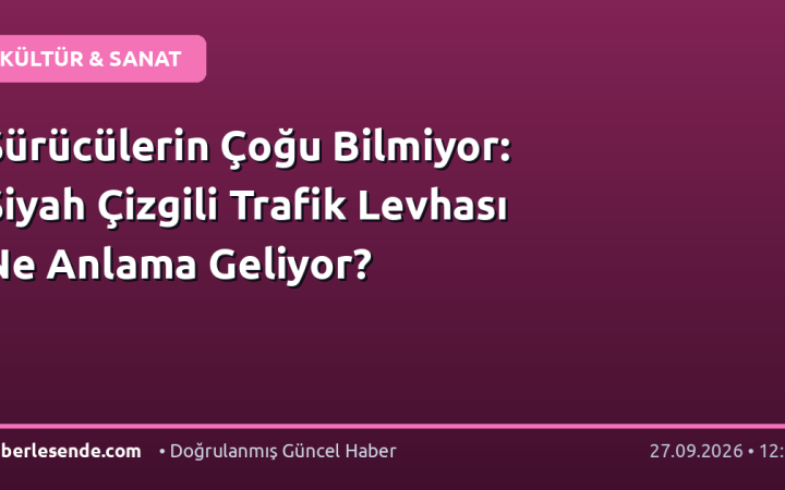 Sürücülerin Çoğu Bilmiyor: Siyah Çizgili Trafik Levhası Ne Anlama Geliyor?