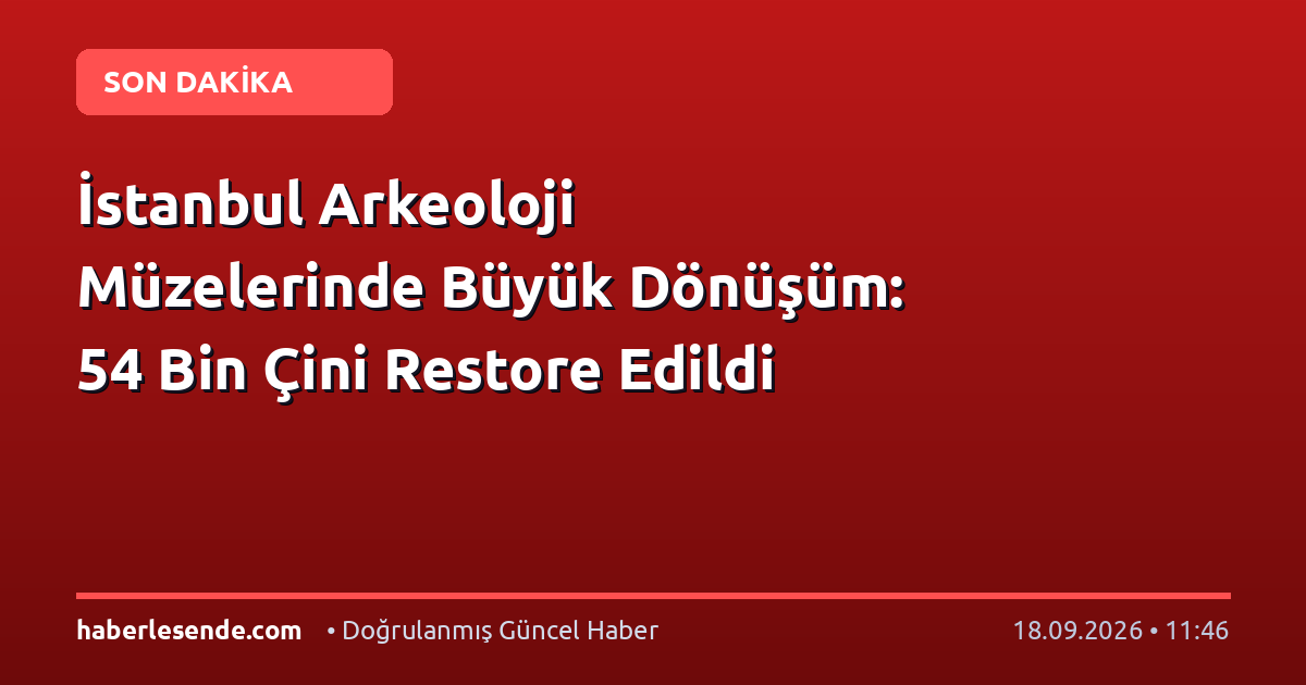 İstanbul Arkeoloji Müzelerinde Büyük Dönüşüm: 54 Bin Çini Restore Edildi