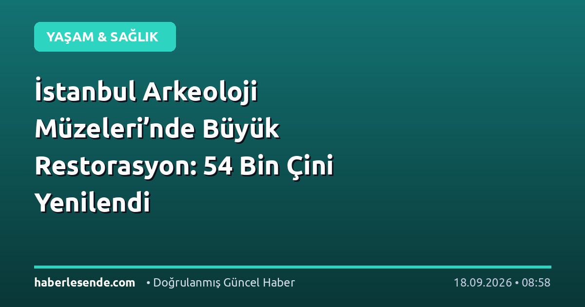 İstanbul Arkeoloji Müzeleri’nde Büyük Restorasyon: 54 Bin Çini Yenilendi