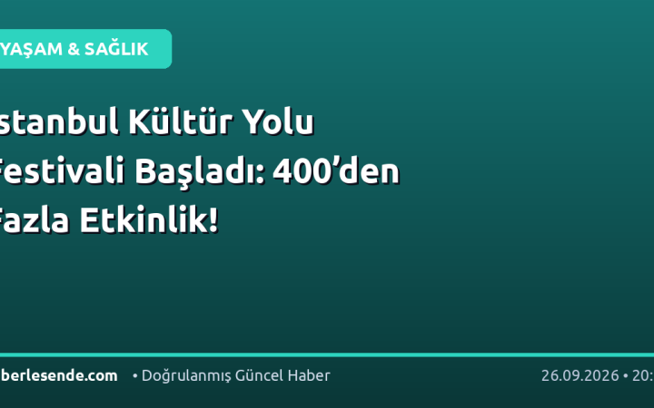 İstanbul Kültür Yolu Festivali Başladı: 400’den Fazla Etkinlik!