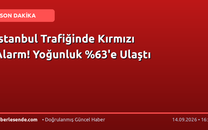 İstanbul Trafiğinde Kırmızı Alarm! Yoğunluk 'e Ulaştı