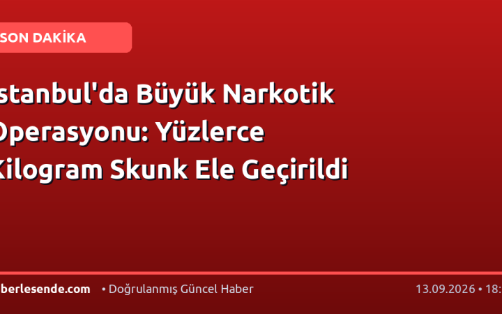 İstanbul'da Büyük Narkotik Operasyonu: Yüzlerce Kilogram Skunk Ele Geçirildi