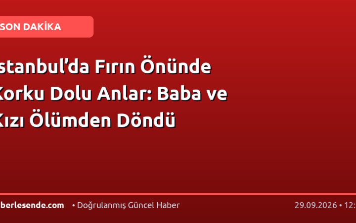 İstanbul’da Fırın Önünde Korku Dolu Anlar: Baba ve Kızı Ölümden Döndü