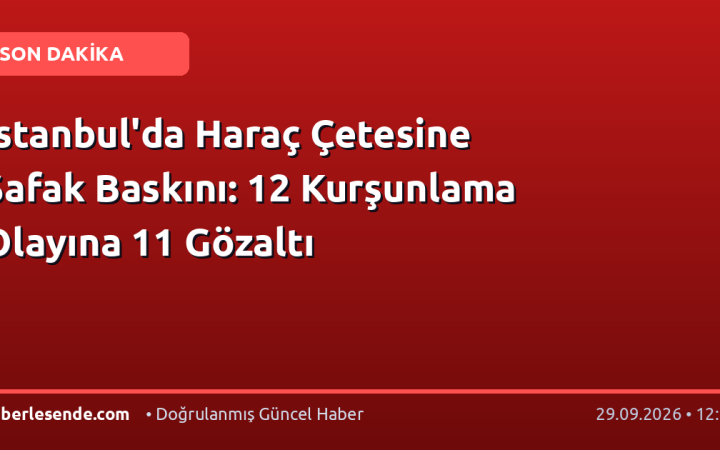 İstanbul'da Haraç Çetesine Şafak Baskını: 12 Kurşunlama Olayına 11 Gözaltı