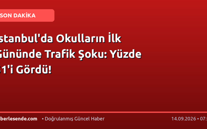İstanbul'da Okulların İlk Gününde Trafik Şoku: Yüzde 51'i Gördü!