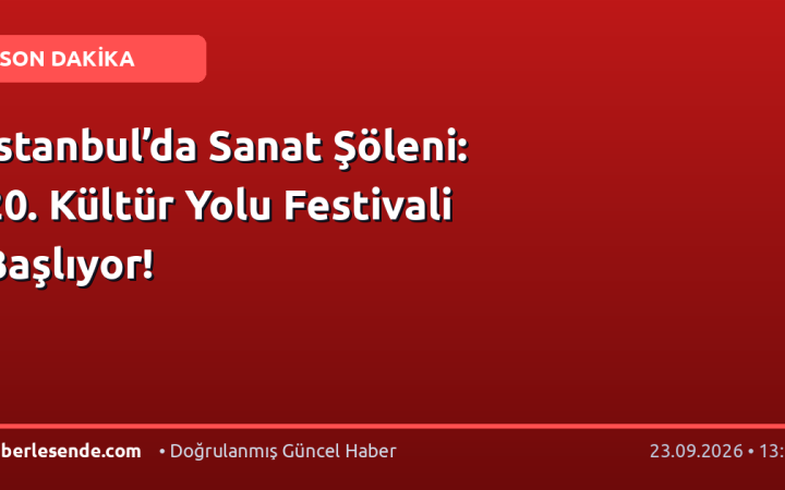 İstanbul’da Sanat Şöleni: 20. Kültür Yolu Festivali Başlıyor!