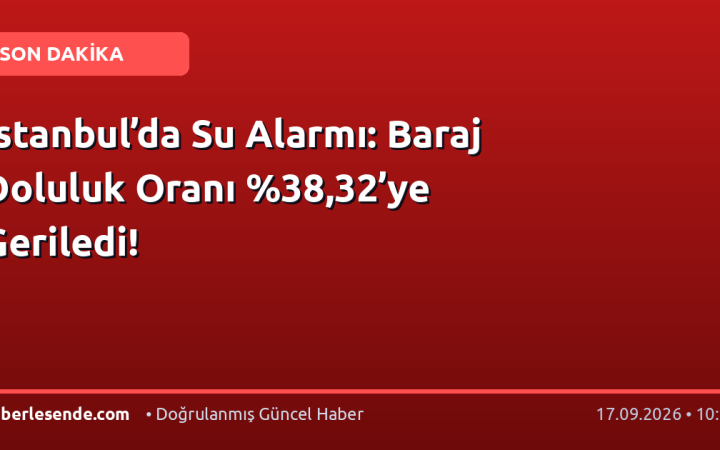 İstanbul’da Su Alarmı: Baraj Doluluk Oranı ,32’ye Geriledi!