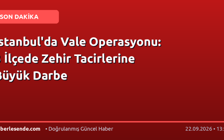 İstanbul'da Vale Operasyonu: 3 İlçede Zehir Tacirlerine Büyük Darbe