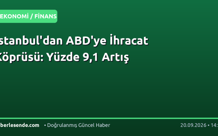 İstanbul'dan ABD'ye İhracat Köprüsü: Yüzde 9,1 Artış