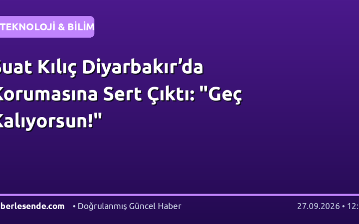 Suat Kılıç Diyarbakır’da Korumasına Sert Çıktı: "Geç Kalıyorsun!"