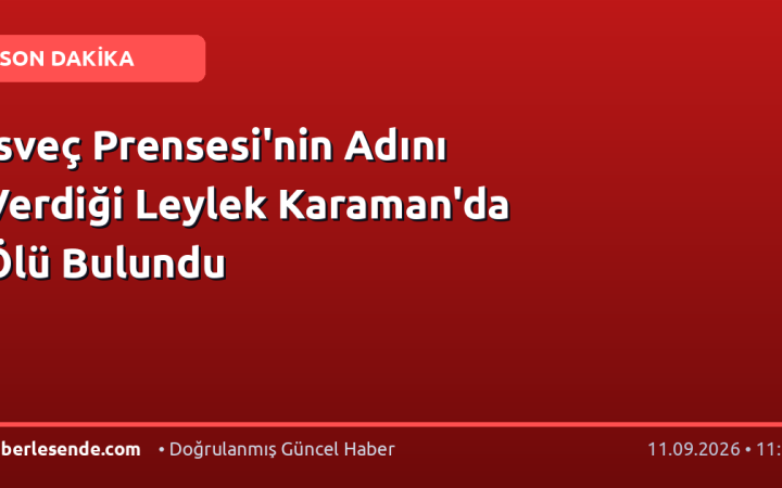İsveç Prensesi'nin Adını Verdiği Leylek Karaman'da Ölü Bulundu