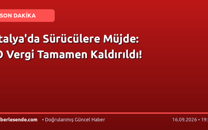 İtalya'da Sürücülere Müjde: O Vergi Tamamen Kaldırıldı!