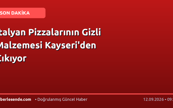 İtalyan Pizzalarının Gizli Malzemesi Kayseri'den Çıkıyor