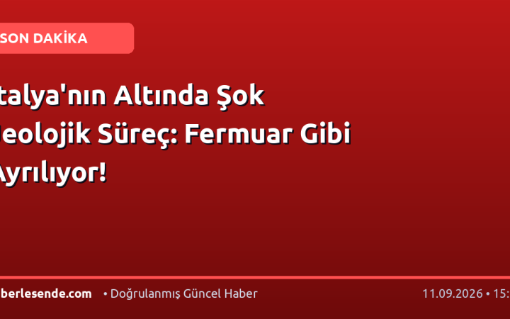 İtalya'nın Altında Şok Jeolojik Süreç: Fermuar Gibi Ayrılıyor!