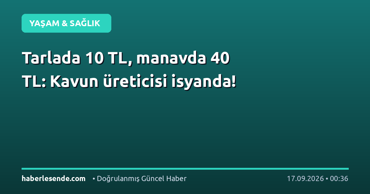 Tarlada 10 TL, manavda 40 TL: Kavun üreticisi isyanda!
