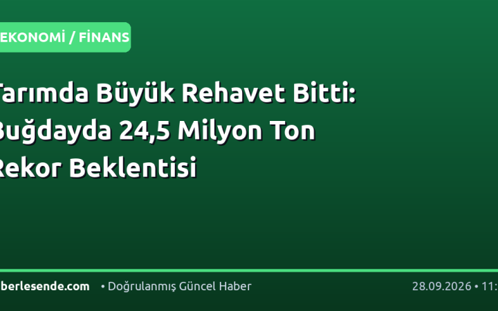 Tarımda Büyük Rehavet Bitti: Buğdayda 24,5 Milyon Ton Rekor Beklentisi