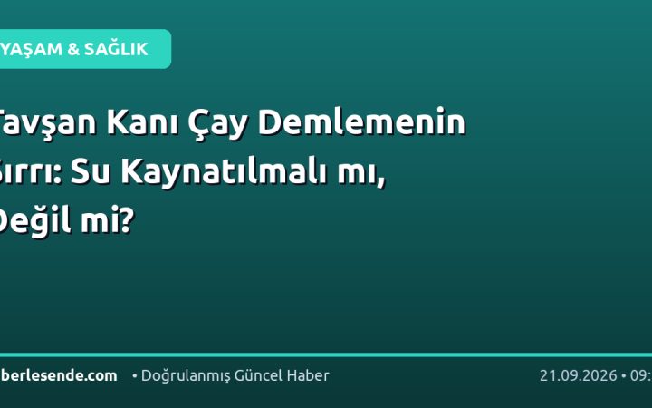 Tavşan Kanı Çay Demlemenin Sırrı: Su Kaynatılmalı mı, Değil mi?