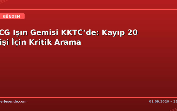 TCG Işın Gemisi KKTC’de: Kayıp 20 Kişi İçin Kritik Arama