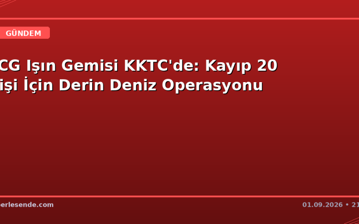 TCG Işın Gemisi KKTC'de: Kayıp 20 Kişi İçin Derin Deniz Operasyonu