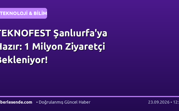 TEKNOFEST Şanlıurfa'ya Hazır: 1 Milyon Ziyaretçi Bekleniyor!