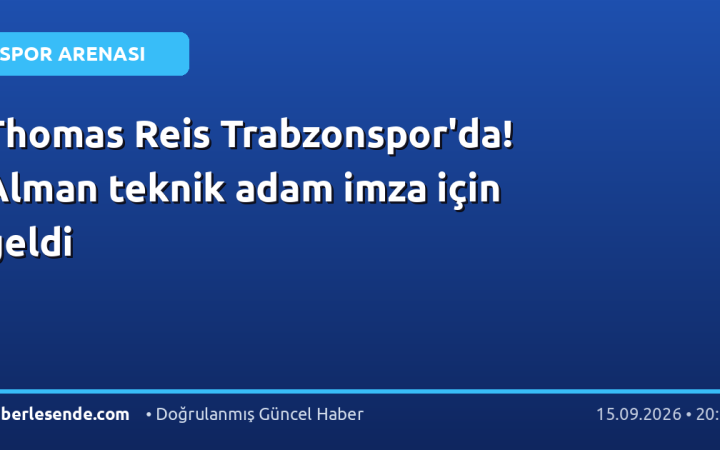 Thomas Reis Trabzonspor'da! Alman teknik adam imza için geldi