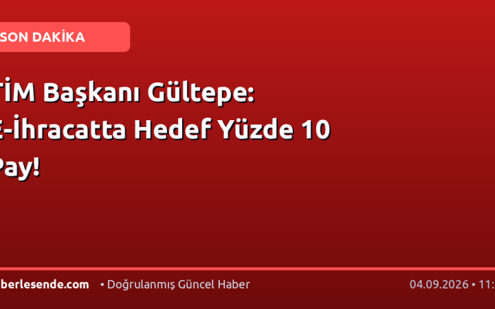 TİM Başkanı Gültepe: E-İhracatta Hedef Yüzde 10 Pay!