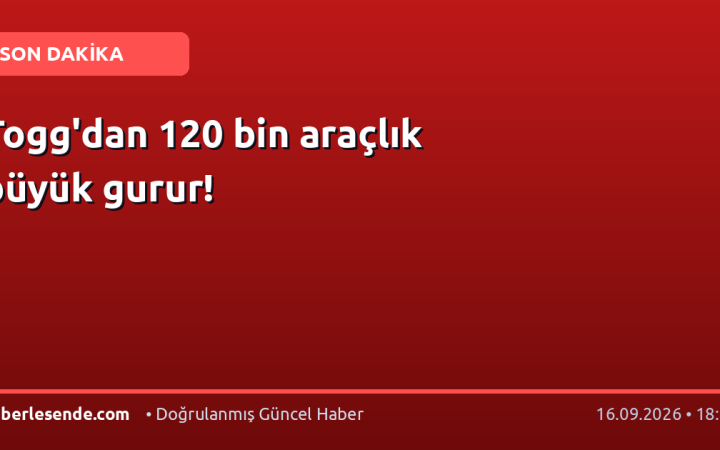 Togg'dan 120 bin araçlık büyük gurur!