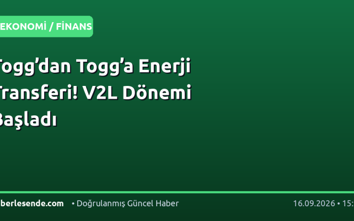 Togg’dan Togg’a Enerji Transferi! V2L Dönemi Başladı