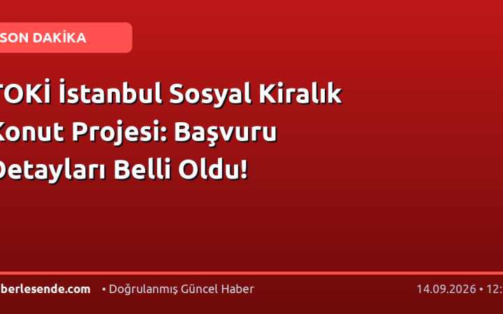 TOKİ İstanbul Sosyal Kiralık Konut Projesi: Başvuru Detayları Belli Oldu!