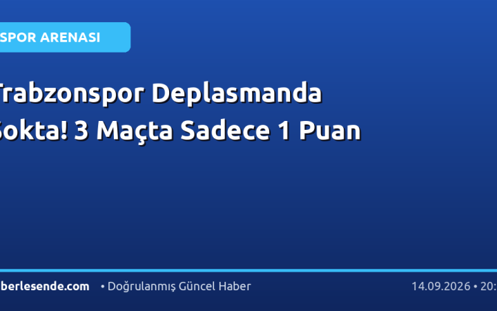Trabzonspor Deplasmanda Şokta! 3 Maçta Sadece 1 Puan