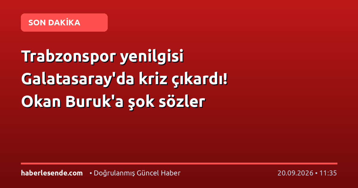 Trabzonspor yenilgisi Galatasaray'da kriz çıkardı! Okan Buruk'a şok sözler