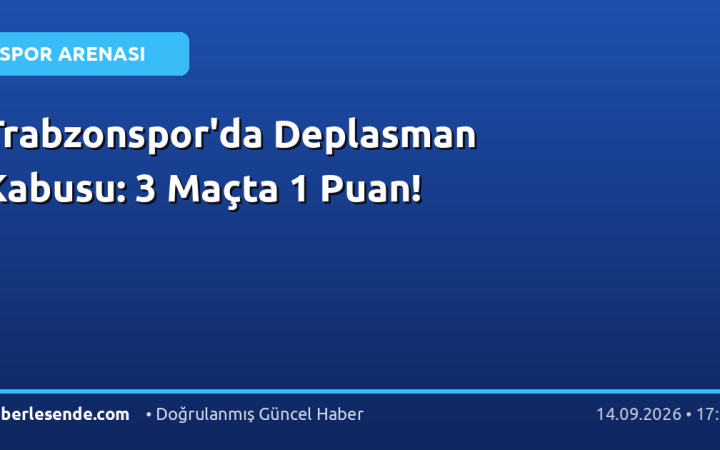 Trabzonspor'da Deplasman Kabusu: 3 Maçta 1 Puan!