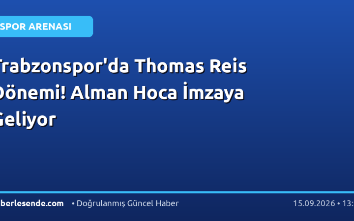 Trabzonspor'da Thomas Reis Dönemi! Alman Hoca İmzaya Geliyor