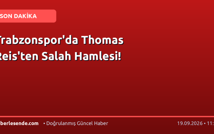 Trabzonspor'da Thomas Reis'ten Salah Hamlesi!