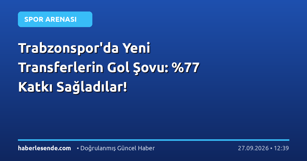 Trabzonspor'da Yeni Transferlerin Gol Şovu: Katkı Sağladılar!