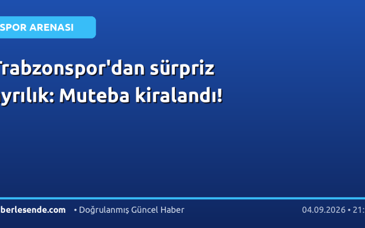 Trabzonspor'dan sürpriz ayrılık: Muteba kiralandı!