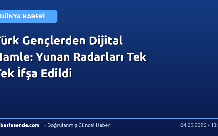 Türk Gençlerden Dijital Hamle: Yunan Radarları Tek Tek İfşa Edildi
