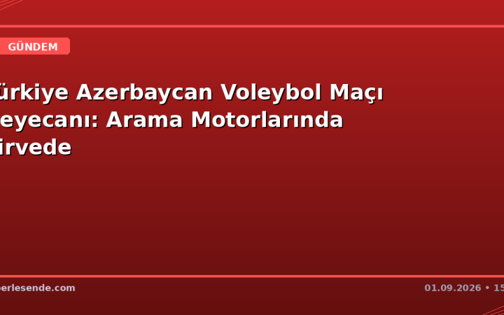 Türkiye Azerbaycan Voleybol Maçı Heyecanı: Arama Motorlarında Zirvede