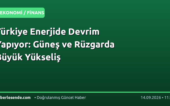 Türkiye Enerjide Devrim Yapıyor: Güneş ve Rüzgarda Büyük Yükseliş