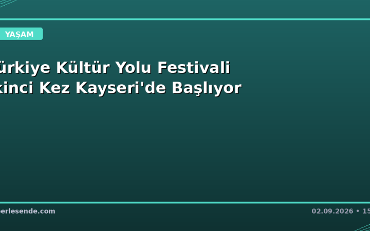 Türkiye Kültür Yolu Festivali İkinci Kez Kayseri'de Başlıyor