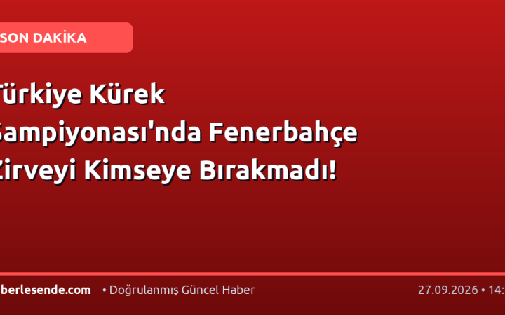 Türkiye Kürek Şampiyonası'nda Fenerbahçe Zirveyi Kimseye Bırakmadı!