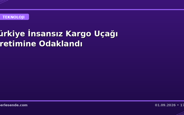 Türkiye İnsansız Kargo Uçağı Üretimine Odaklandı